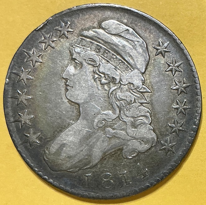 1814-Capped-Bust-Half-For-Grading-/-Overton