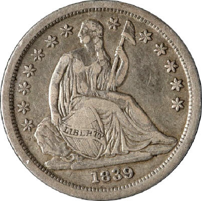 1839-Seated-Liberty-Dime