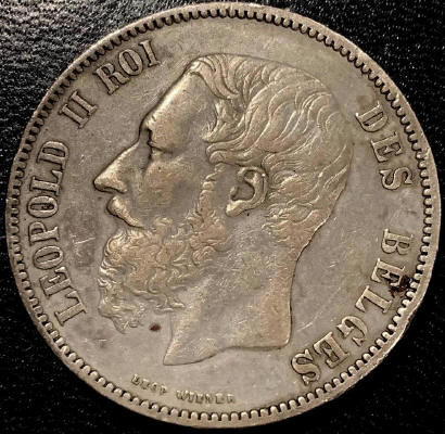 1868-Belgium-5-Francs-For-Graing