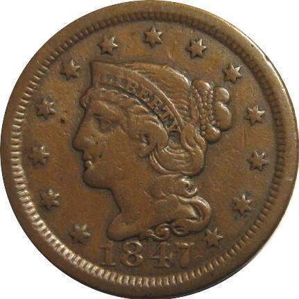 1847-Large-Cent-For-Grading