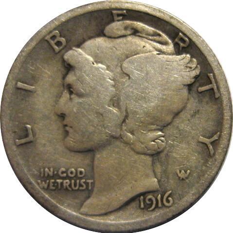 1916-Mercury-Dime-For-Grading