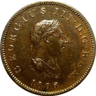 1806-UK-Half-Penny-For-Grading