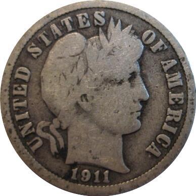 1911-D-Barber-Dime-For-Grading