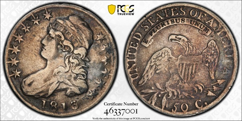 1813-O-109A-R-5-Single-Leaf-Capped-Bust-Half-Dollar