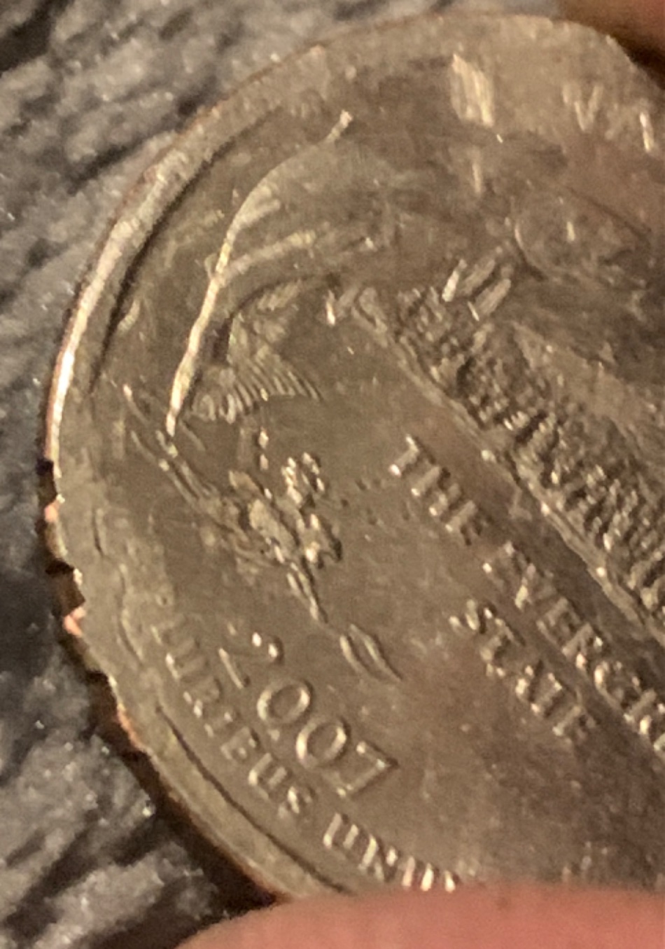 2007-Washington-Quarter-Post-Strike-Chamber-Striking-Mishaps-Feeder/Ejector-Scraps