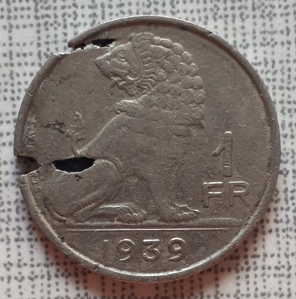 Belgium-1-Franc-1939:-Mint-Error,-Or-PMD?-One-Of-The-Weirdest-Coins-In-My-Collection
