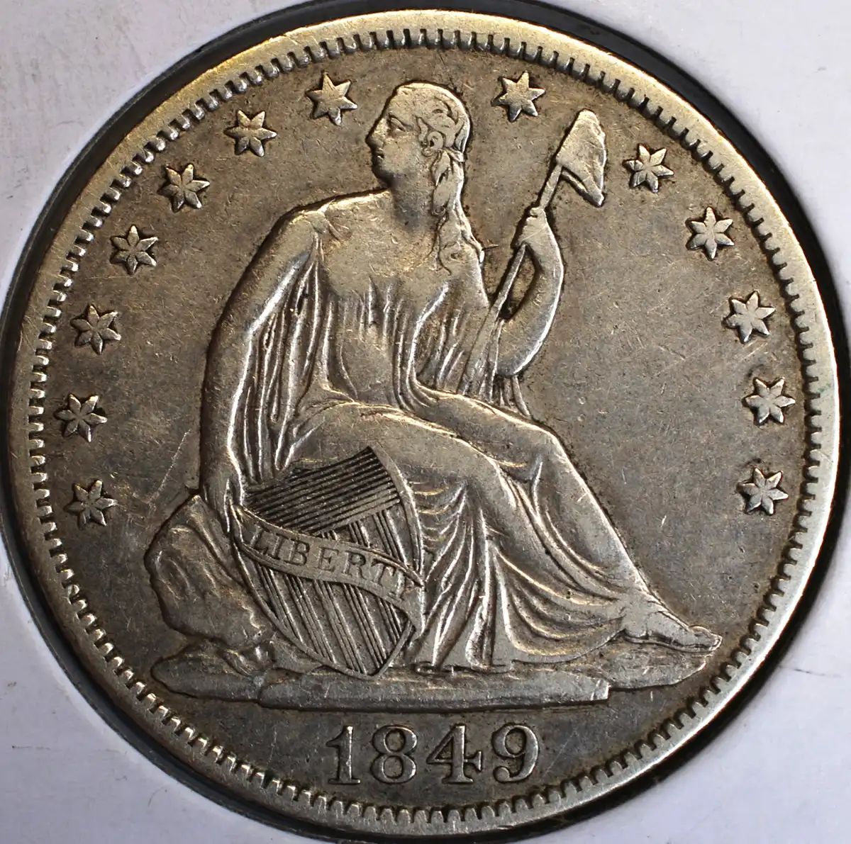 Raffle-Win:--1849-Seated-Liberty-Half