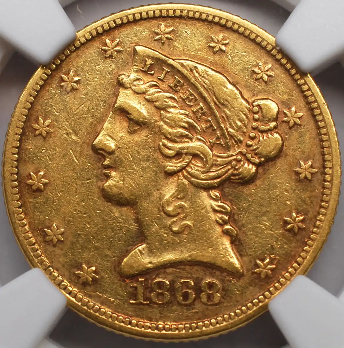 1868-Half-Eagle-For-Grade-And-Comment
