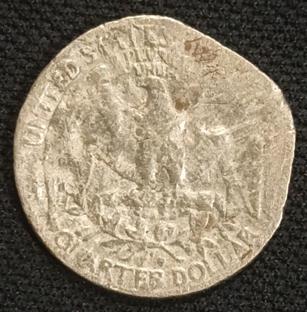 1980-P-Washington-Quarter-Error-Coin-Lamination-Eror-Die-Split-Into-3-Seperate-Layers.