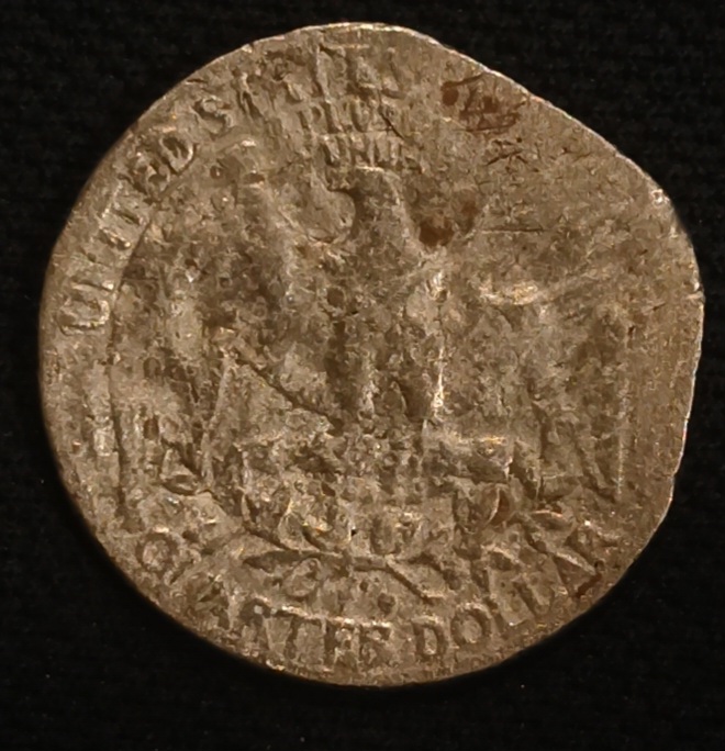 1980-P-Washington-Quarter-Error-Coin-Lamination-Eror-Die-Split-Into-3-Seperate-Layers.