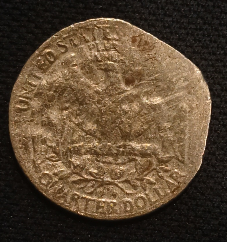 1980-P-Washington-Quarter-Error-Coin-Lamination-Eror-Die-Split-Into-3-Seperate-Layers.