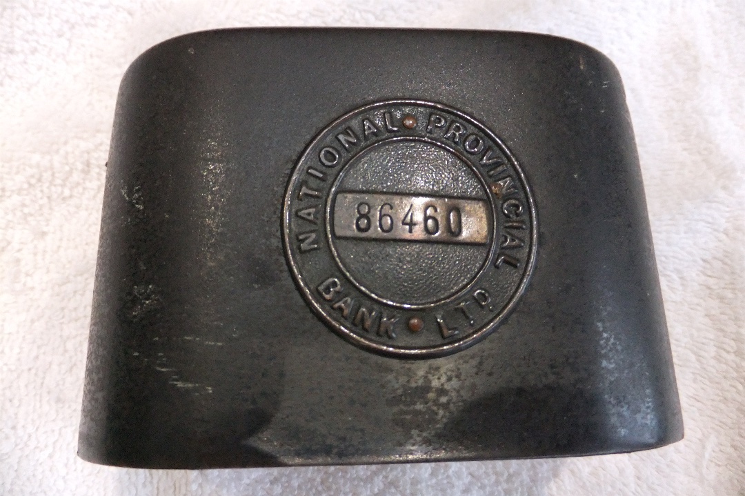 Old-Moneybox---National-Provincial-Bank--Full-But-No-Key-?