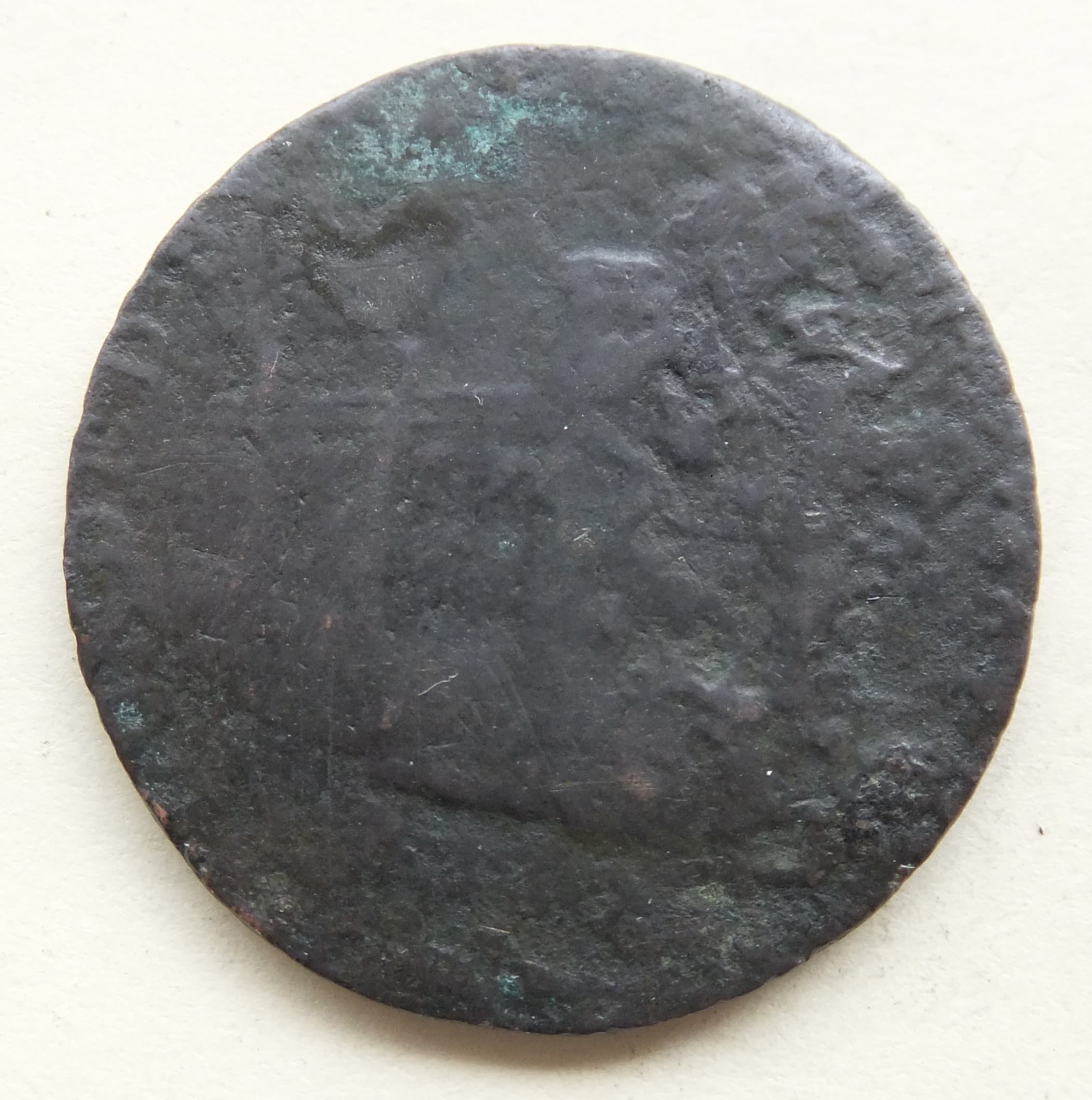 Coin/Token.-Figure-With-Large-Anchor.-What-Is-It-Please?-Id:-Braintree-&-Bocking-Halfpence-Token