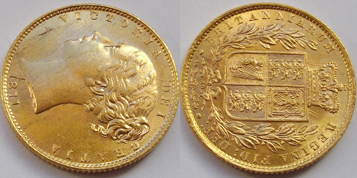British-Sovereign,-1871-From-Very-Cracked-Die