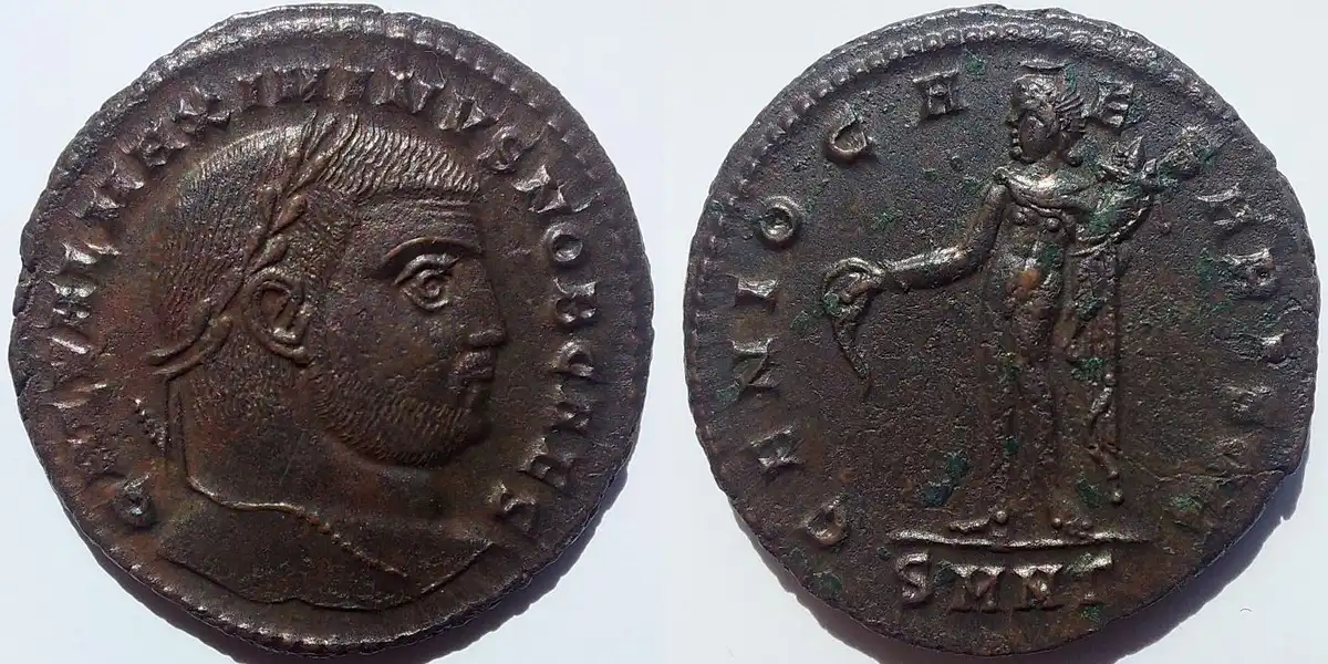 Maximinus-II-Portrait,-Follis-Nummus