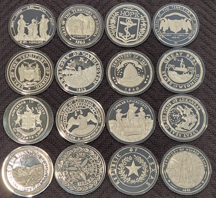 Franklin-Mint-Historic-Silverseals-Of-The-States-Of-The-Union