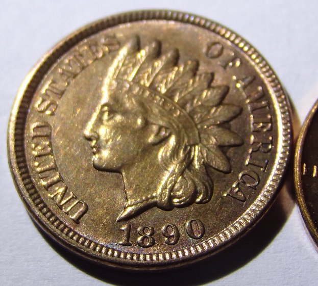 1890-Indian-Head-Cent,-Cleaned/Polished-Or-Slab-Worthy?