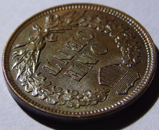 1901-Indian-Head-Cent-With-Questionable-Colors-?-Oily-Surface