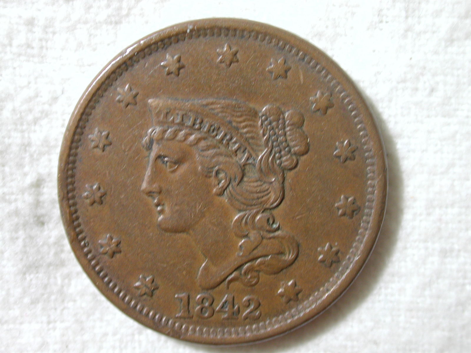 Nice-1842-Large-Cent-For-Grading
