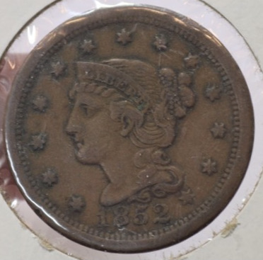 1852-Large-Cent-For-Grading