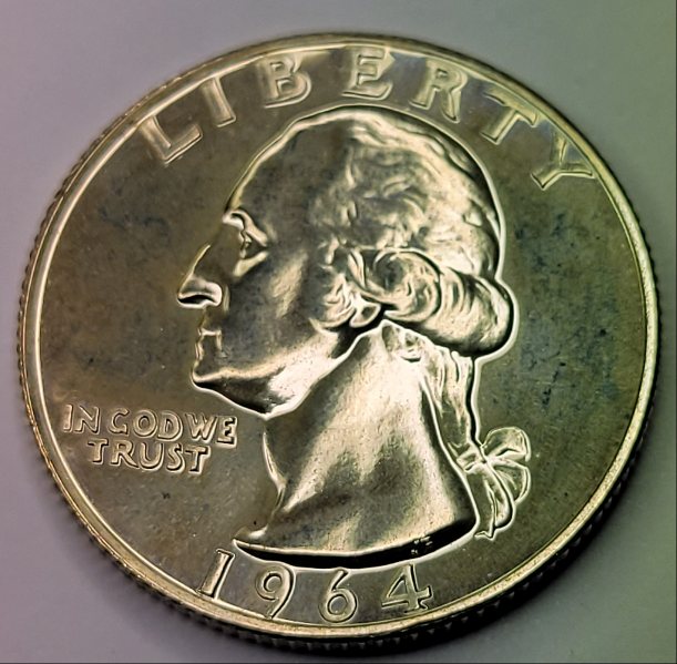 Toned-1964-Washington-Quarter-For-Grading-And-Comments