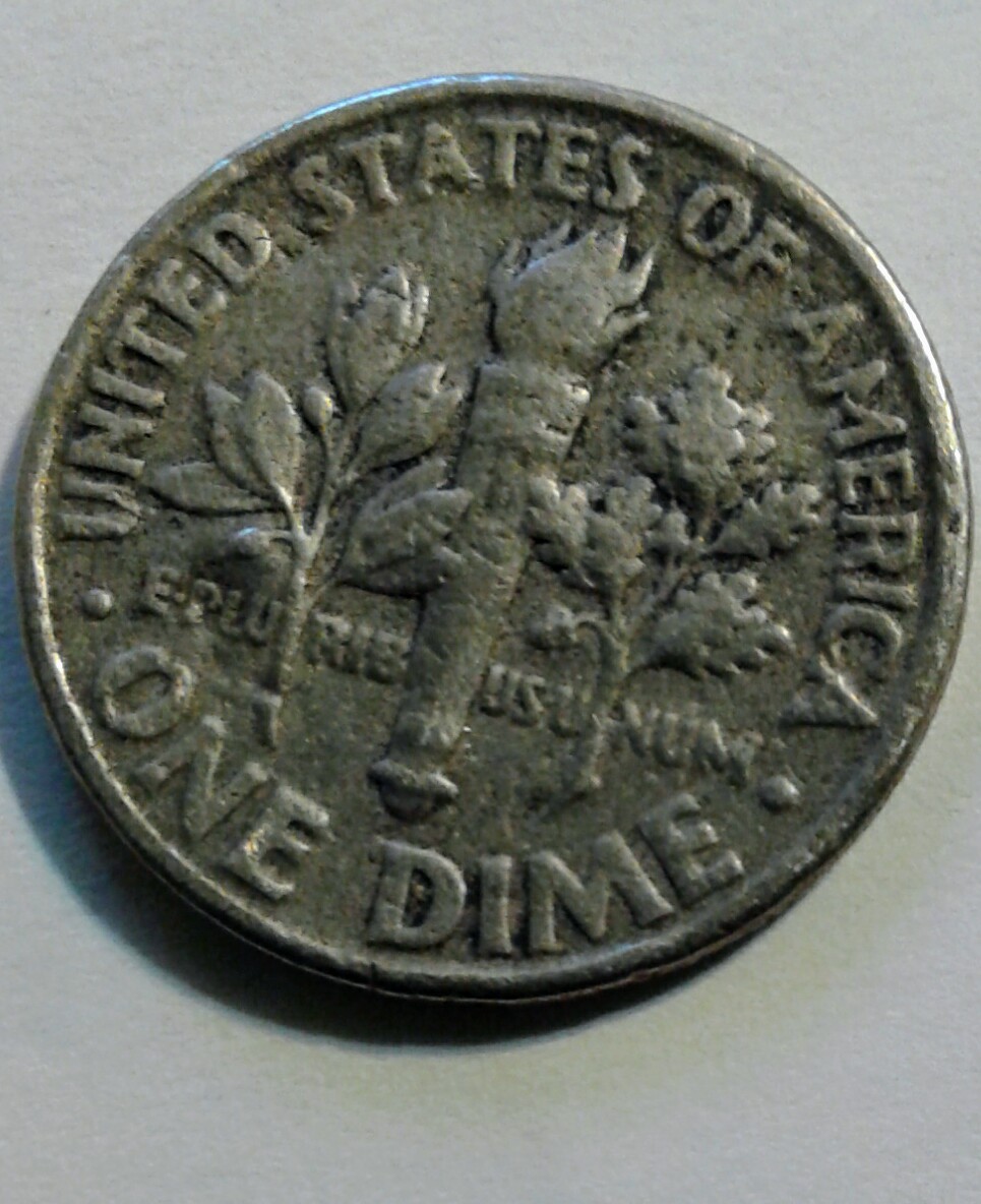 1994-P-Dime-With-Strange-Bump-On-Forehead.