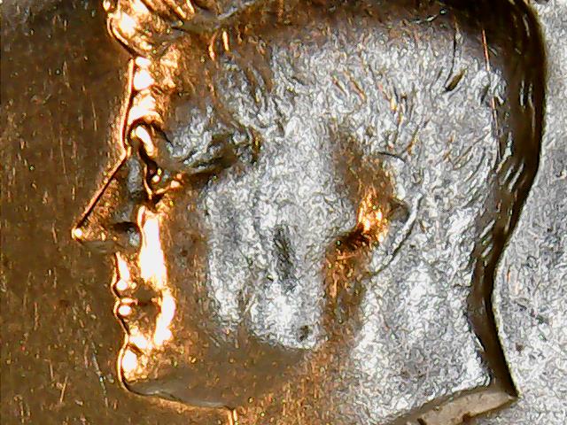 1971-Kennedy-Half,-Missing-Part-Of-His-Ear