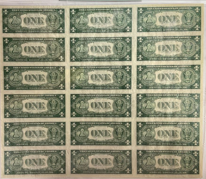 18-Subject-Uncut-Silver-Certificate-Sheet-Just-Back-From-PMG