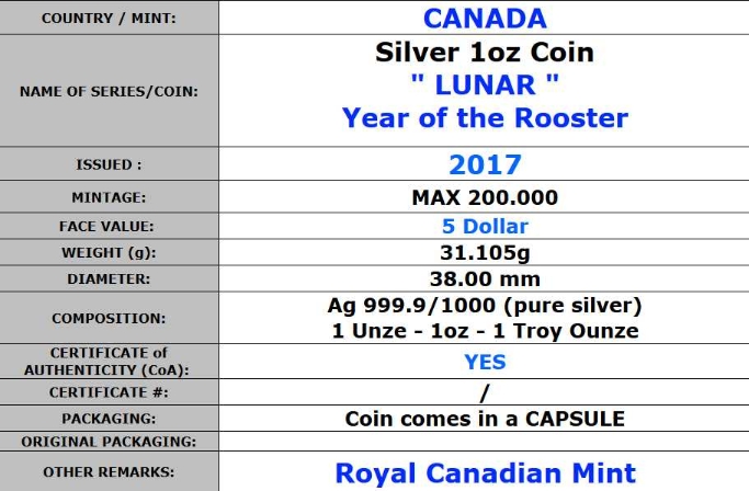 2017-Canadian-Year-Of-Rooster-Silver-Bullion-Coin