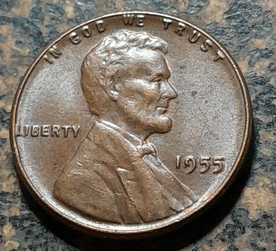 1955-Lincoln-Wheat-Cent,-Poor-Man-55?