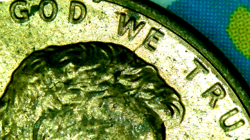 1991-Penny-With-Line-Above/Through-Lincoln's-Head-&-Multiple-Other-Lines