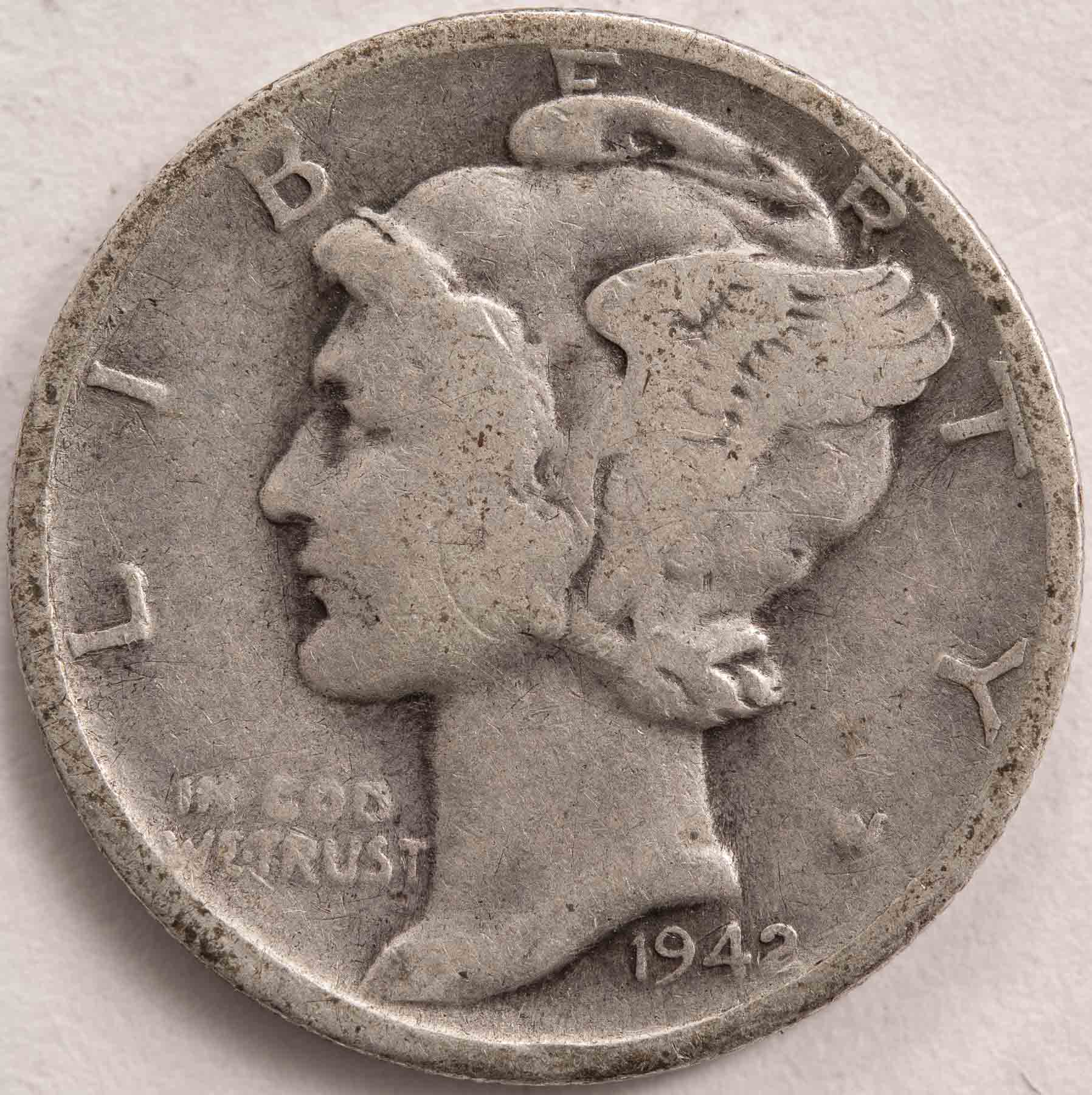 WW1-&-WW2-Era-Mercury-Dimes