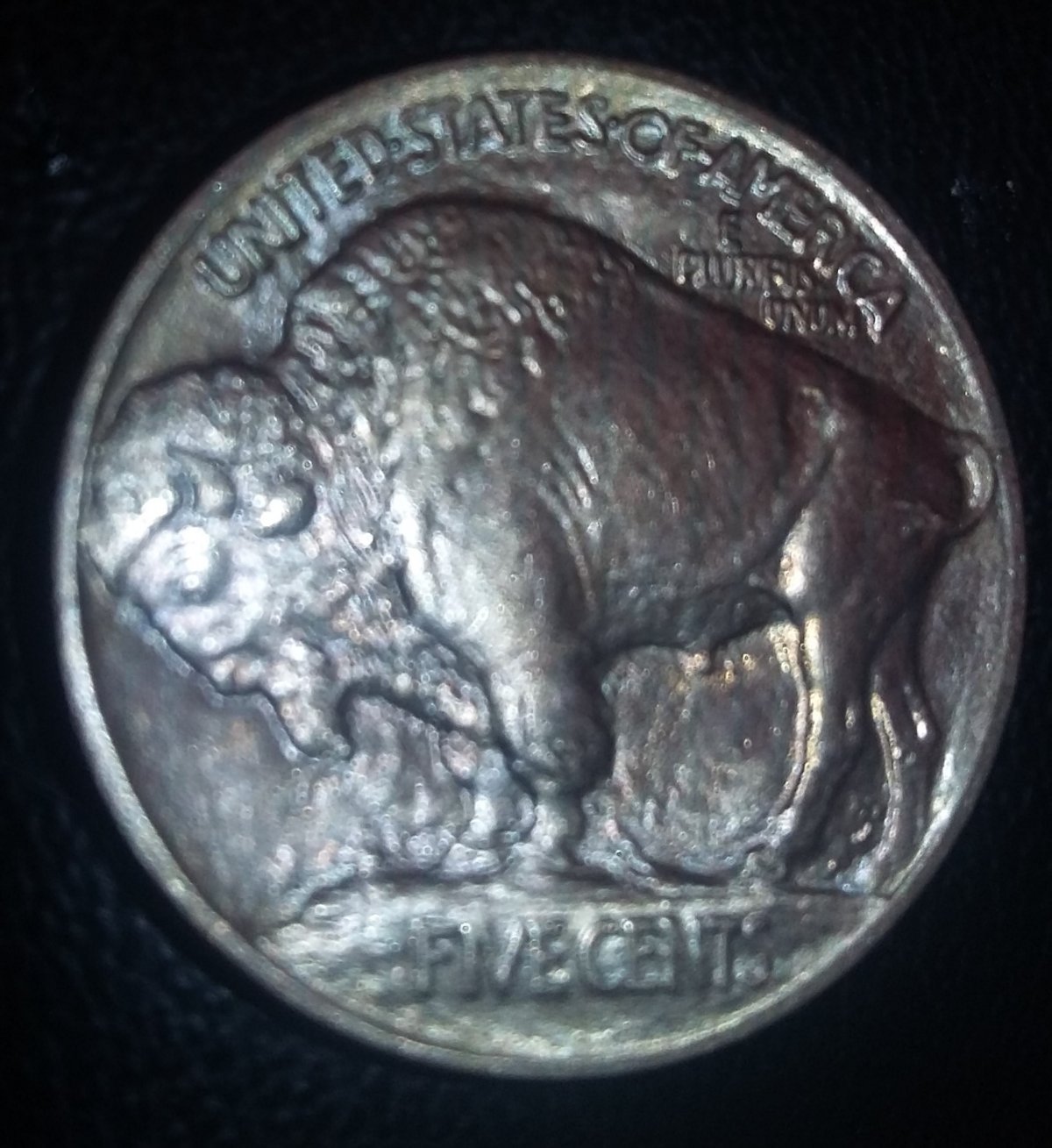 For-Grading-A-1913-Type-1-Buffalo,-Odd-Toning-From-Old-Coin-Flip