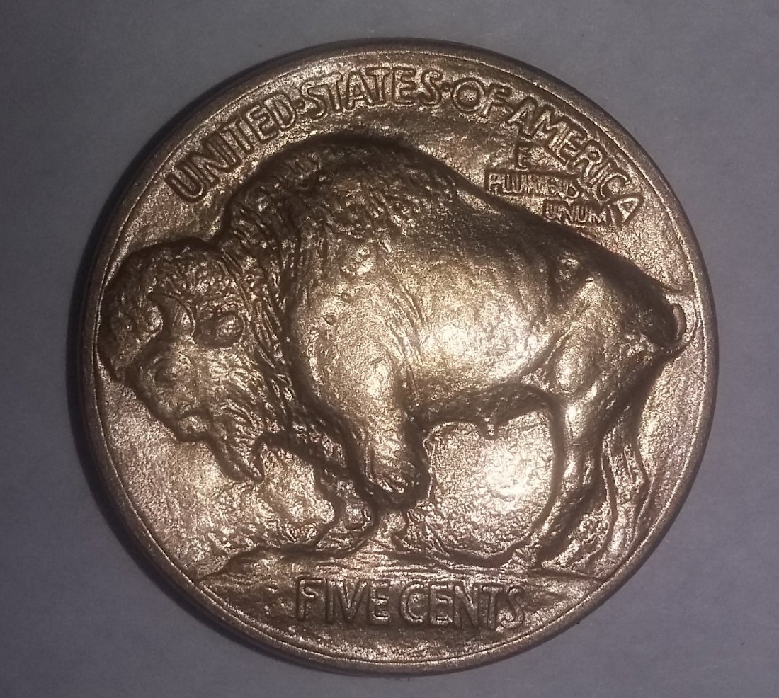 For-Grading-A-1913-Type-1-Buffalo,-Odd-Toning-From-Old-Coin-Flip