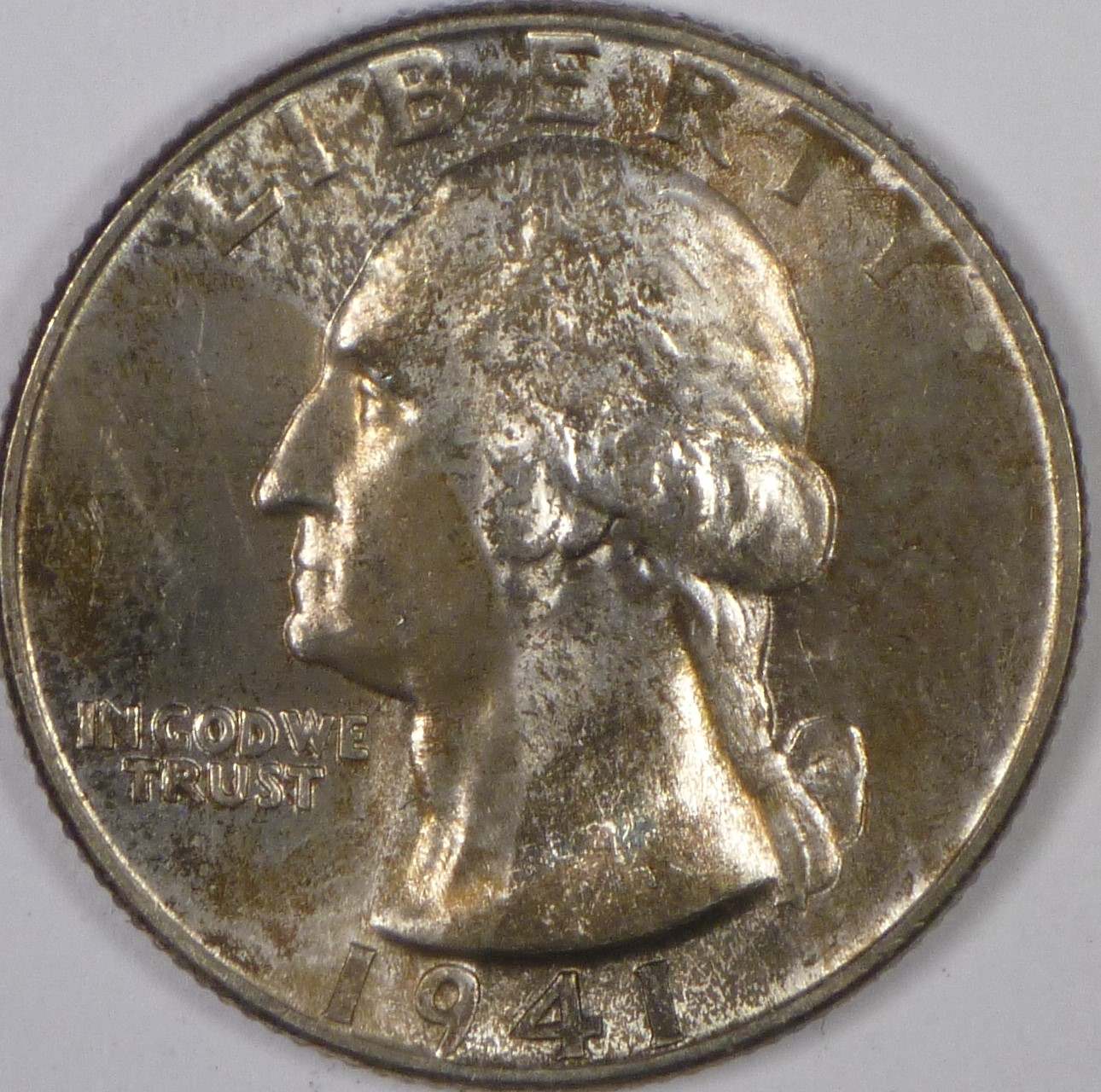3-Toned-25c-Washingtons-1941,1960,-1962-Ps-I-Got-At-A-Local-Shop.-: