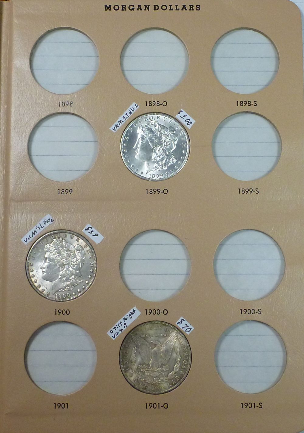 My-Complete-Dansco-7178/7179-Morgan-Dollar-Date-And-Mint-Mark-Set-Goal.