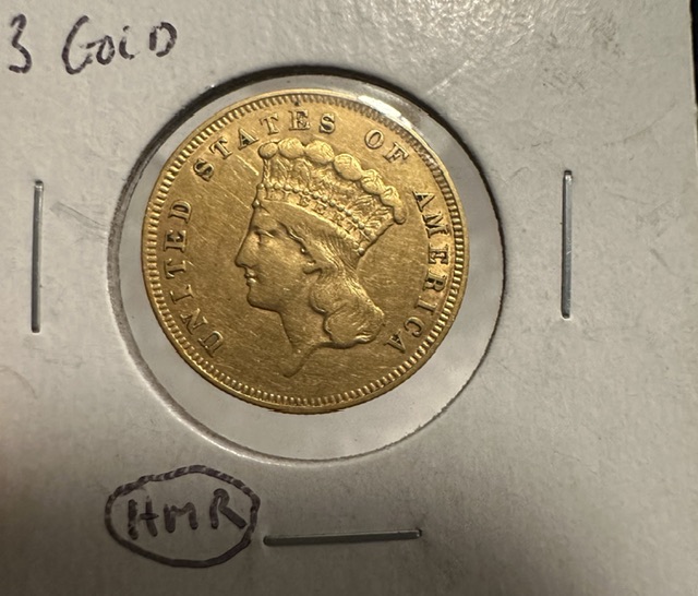 1856-S-$3-Gold-Coin!