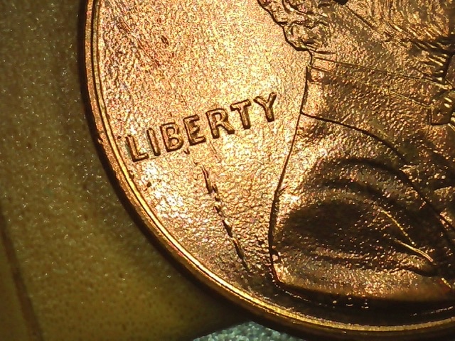 Uncirculated-1995-Lincoln-Penny---Texture-/-Drip?