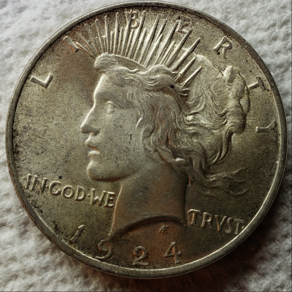 1924-P-Peace-Dollar,-Bought-As-BU