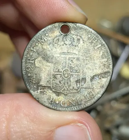 Found-Colonial-Spanish-Silver-In-A-Box-Of-Junk