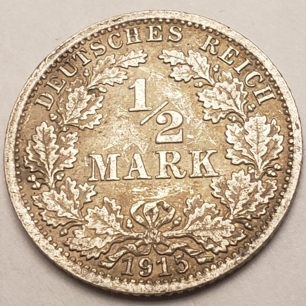 1915-A-Deutsches-Reich-1/2-Mark