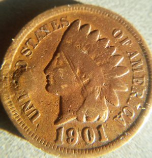 1901-Indian-Head-Penny..error-Or-Damage?