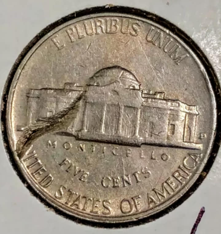1958-D-Jefferson-Nickel--Fissure