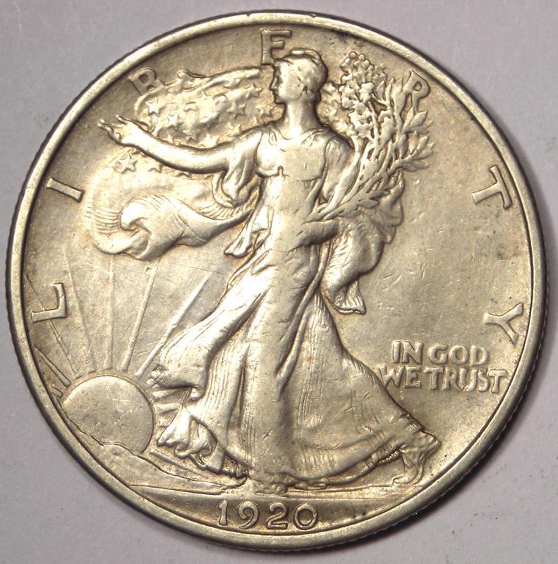 1920-Walking-Liberty-Half,-Unslabbed