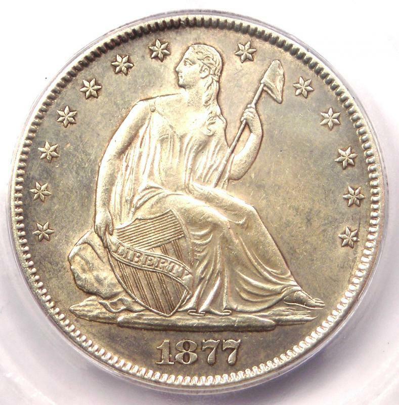 1877-Seated-Liberty,-Slabbed-By-ICG
