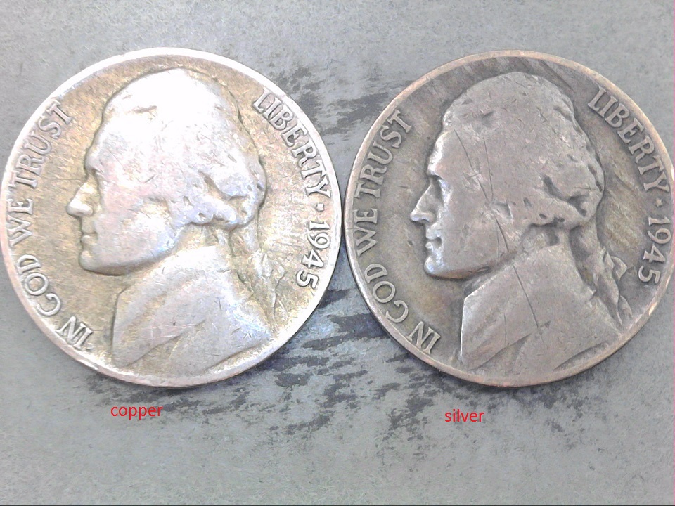 1945-P-Nickel---New-Pairs-Of-Coins,-One-Copper,-An-Other-Silver?