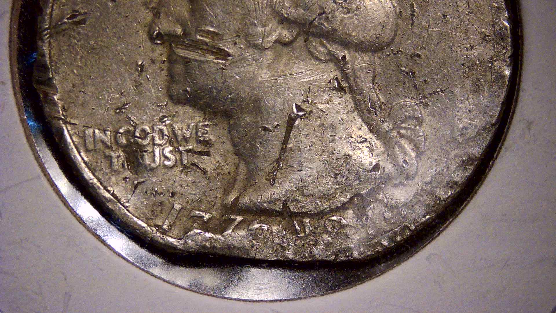 1776-1976-Bicentennial-Quarter-Post-Mint-Damage!