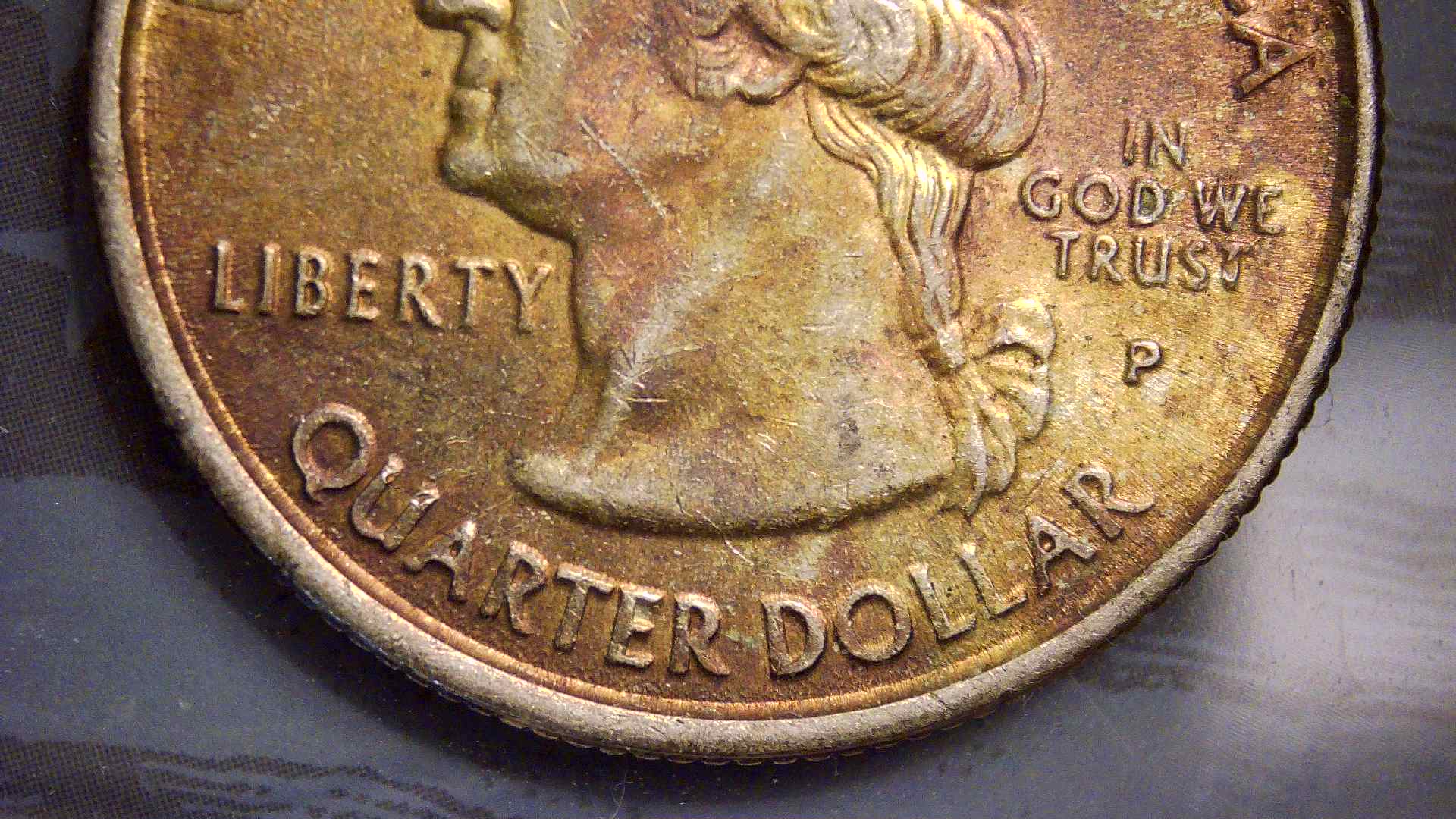 1999-P-Connecticut-State-Quarter,-Improperly-Annealed