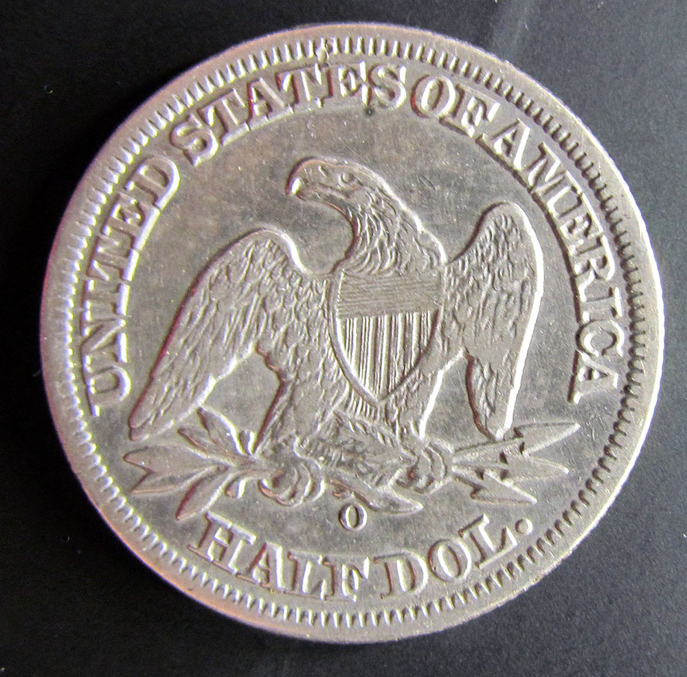 1854-O-Seated-Liberty-With-Die-Cracks-And-Die-Fragment?