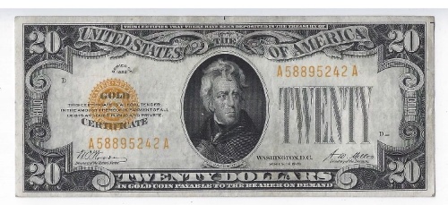 1928-$20-Gold-Certificate